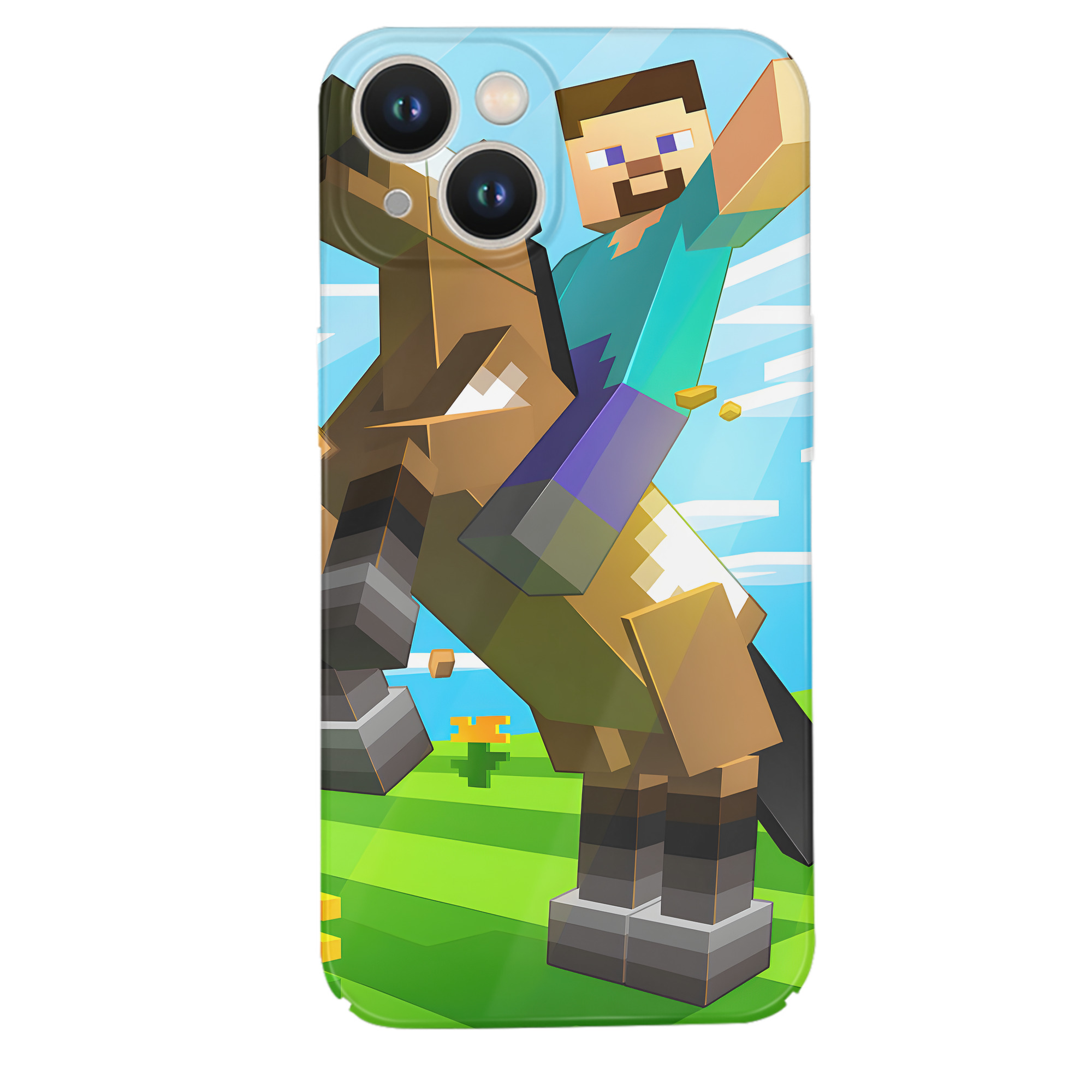 （画像用） マインクラフト ブロックの世界 Minecraft MC Block world 【iPhone 14シリーズ対応】ハードケース